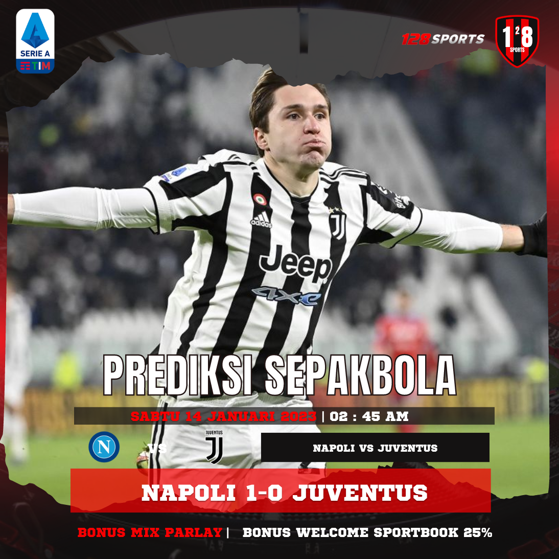 Prediksi Napoli vs Juventus 14 Januari 2023