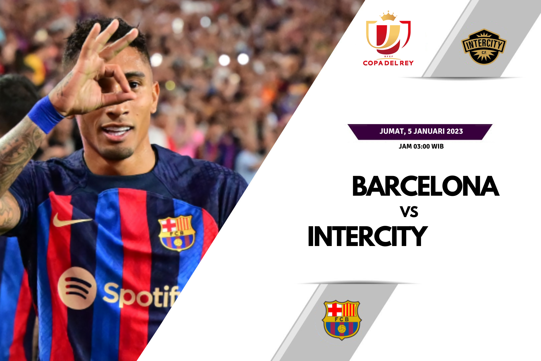 Prediksi Intercity vs Barcelona 5 Januari 2023