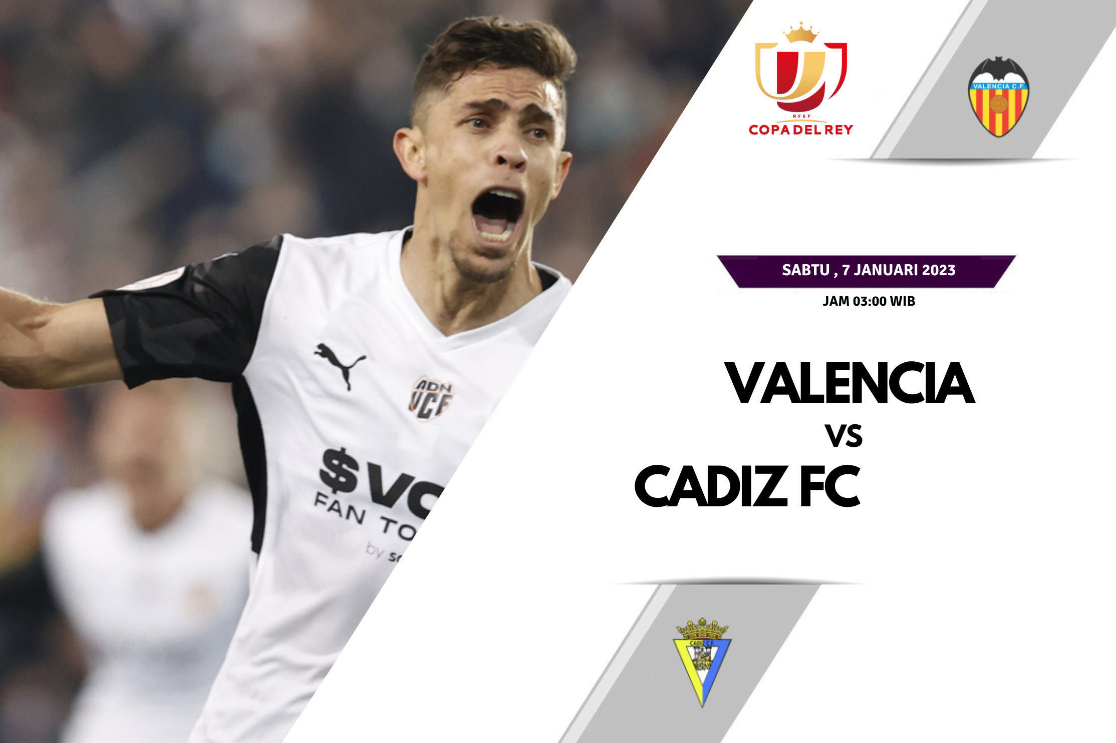 Prediksi Bola Valencia vs Cadiz, 7 Januari 2023